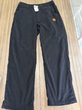 Men's Black Corduroy Drawstring Pants - Relaxed Fit